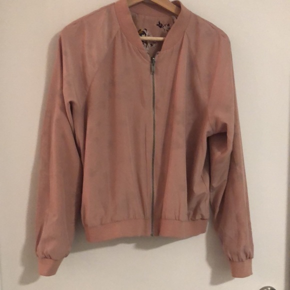 Lightweight REVERSIBLE BOMBER pink floral - Picture 5 of 5